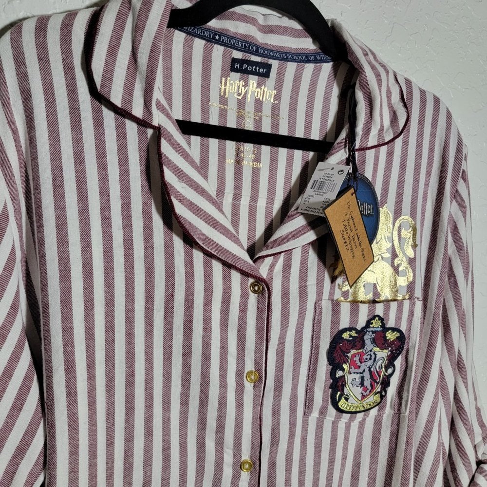 Harry Potter Gryffindor Sleepshirt UK Primark Red White Pajamas Hogwarts Cotton